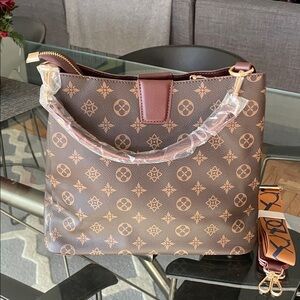 Trendy Boutique Brown Patterned Shoulder Bag 10+12